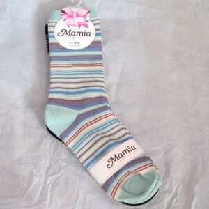 Mamia Pastel Multi-Stripe Crew Socks 3 Pack